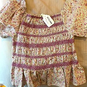 BRAND NEW Pink Lilly baby doll top - size medium